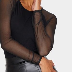 Mesh Long Sleeve Bodysuit